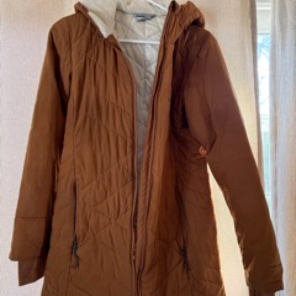 Columbia Women's Heavenly Long Hooded Jacket, Light Brown